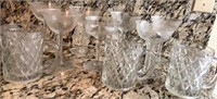 E - MIXED LOT OF STEMWARE & MUGS (K6)