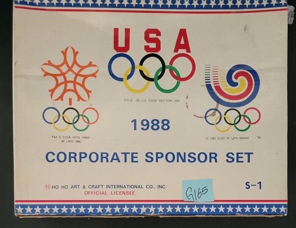 E - 1988 OLYMPIC CORPORATE SPONSOR PIN SET (G165)