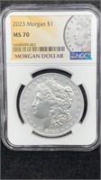 2023 Morgan Silver NGC Dollar MS70