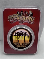 1 oz Aerosmith silver round