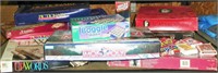 Shelf Lot of Board Games, Jenga  & Cards