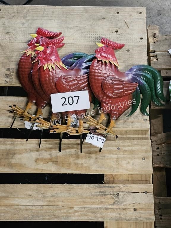 4- metal roosters