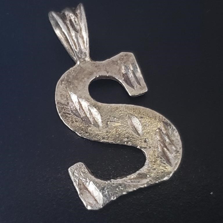 Silver Letter S Pendant