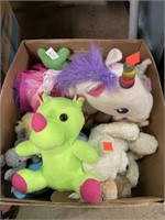 Box of Adorable Plush Animals