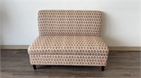 Contemporary Upholstered Armless Settee Sofa with