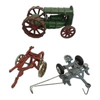 Cast Iron Tractor and Implements