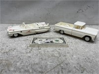 2 vintage 1960s AMT built 1/25 scale model kits