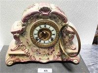 Vintage Dresden porcelain mantel clock