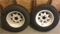 Set of (2) ST205/75R15 Tires and Rims