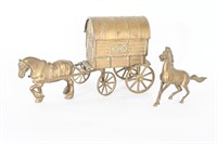 Horse Carriage Decorative Brass Box & Horse
