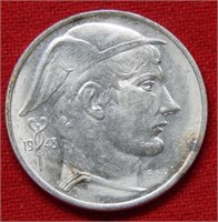 1948 Belgium Silver 50 Franc