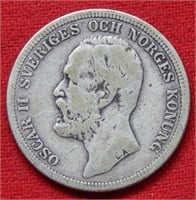 1900 Sweden Silver 2 Kroner