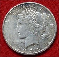 1925 S Peace Silver Dollar - Scratches