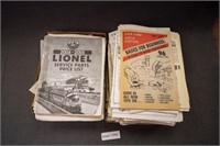 Lionel Service parts price lists