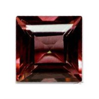 Genuine 5mm Square Faceted Mozambique Garnet 10pc