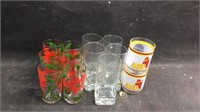 Vintage ASU Cocktail Glasses,Poinsetta Glassware