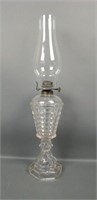 EAPG Flint Waffle Pattern Whale Oil Lamp