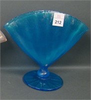 Fenton Celeste Blue Interior Optic # 570 Fan Vase