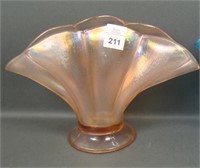 Fenton 847 Velva Rose Melon Rib Fan Vase
