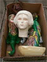 Box of ceramic figurines