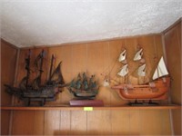 3 Asst'd. Vintage Ship Models