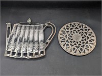 2 Pc. Silver Plate Trivets