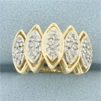 Vintage Pave Diamond Pave Ring in 14k Yellow Gold