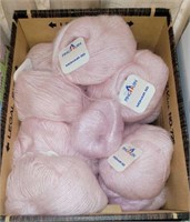 PENGUIN MOHAIR 50, LT PINK YARN, 20+ SKEINS