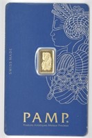 PAMP Suisse 1 Gram Gold on Card