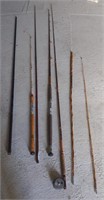 6 Rods Incl South Bend & Beaudex Fly Reel w/ Rod