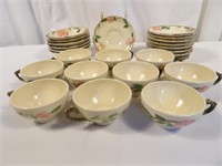 Franciscan Desert Rose Cups, Saucers,Dessert Bowls