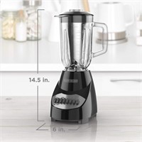 BLACK+DECKER Countertop Blender with 5-Cup Glass