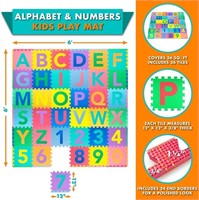 ProSource Kids Puzzle Alphabet, Numbers, 36 Tiles