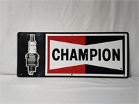 Original Champion Spark Plugs Metal Sign