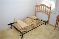 Twin Bed Frame & Linens