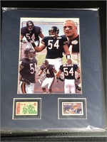 Urlacher pic, & George Halas mounted stamps