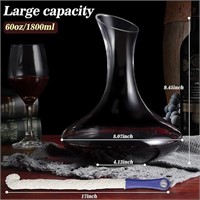 Wine Decanter Crystal Glass Carafe 1800ml