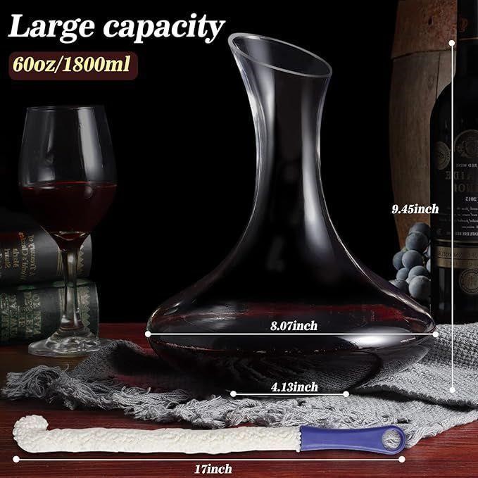 Wine Decanter Crystal Glass Carafe 1800ml