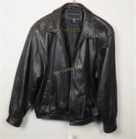 Croft & Barrow Leather Men's Lined Jacket Coat Lg