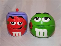 Red & Green M&M Valentines Cookie Jar