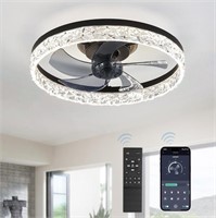 Lediary 20" Modern Ceiling Fans With Lights And