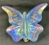 Blue Iridized Fenton Butterfly