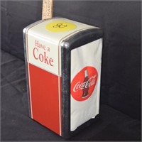 VTG Coca Cola Napkin Holder 1992 Retro Metal with