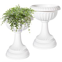 QCQHDU 2 PCS Urn Planter,18 Inch Inch Garden