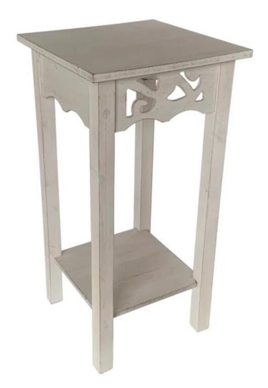 Loon Peak Cesidia End Table, Washed Off White