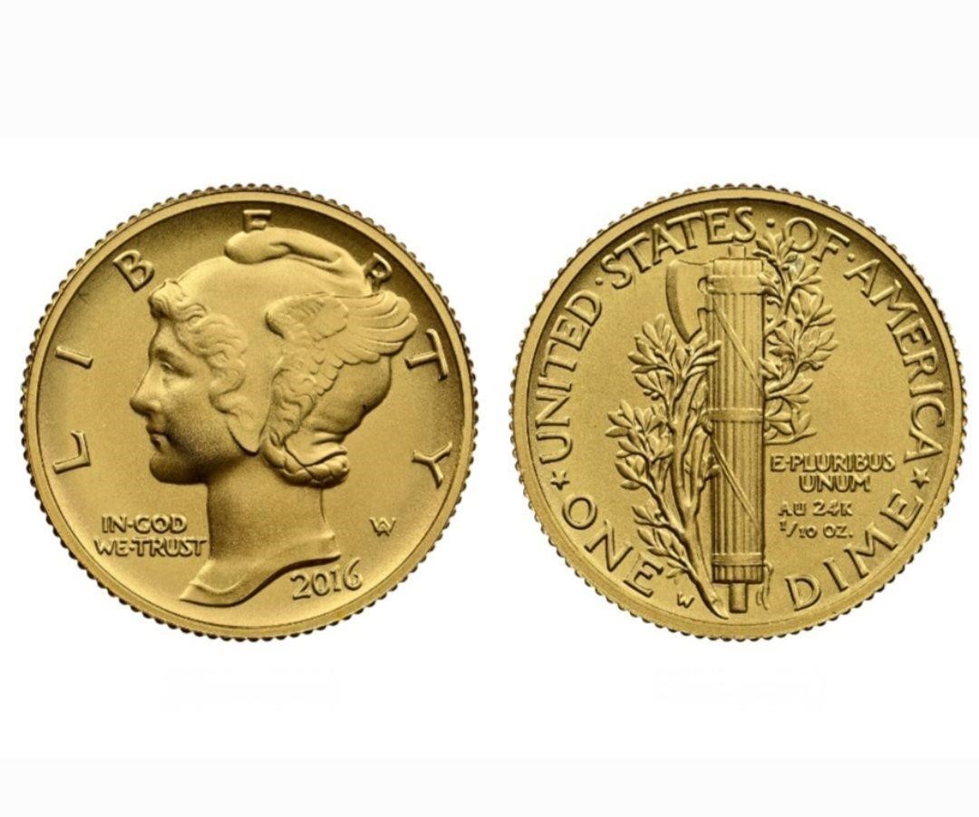 2016 W 10C 24K Gold 1/10oz SP 70 Coin