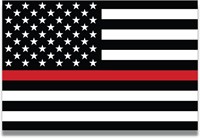 Magnet Me Up Thin Red Line Flag Magnet, 4x6