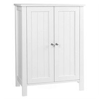 E8638  Zimtown Storage Cabinet, Double Door, White