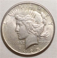 1925 SILVER PEACE DOLLAR