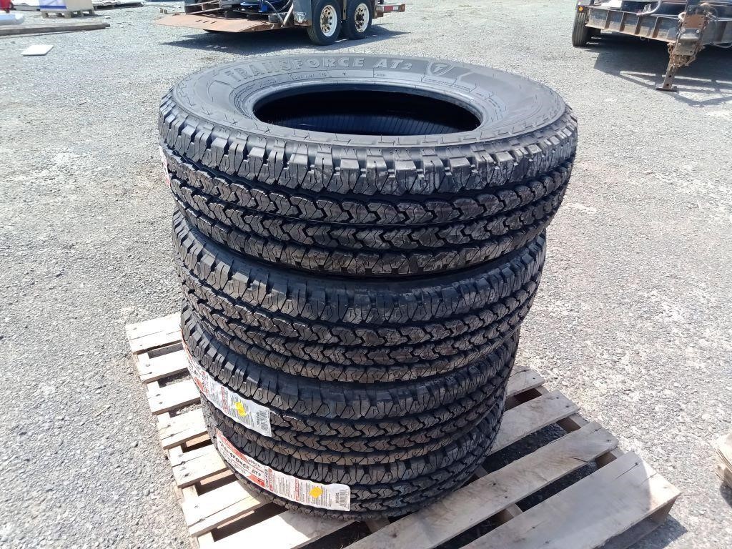 (4) Firestone Transforce LT225/75R17 Tires